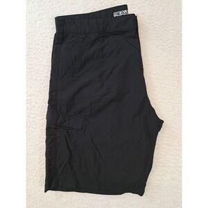 Realtree Cargo Shorts Mens Size 38 Black Nylon Quick Dry